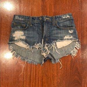 Carman distressed denim shorts
